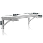 Wall shelf, bar design, stainless steel, foldable