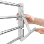 Wall shelf, bar design, stainless steel, foldable