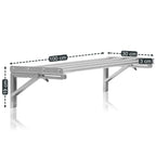 Wall shelf, bar design, stainless steel, foldable
