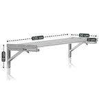 Wall shelf, bar design, stainless steel, foldable
