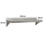 Wandregal Gastro, Edelstahl, Belastbar bis 50 kg