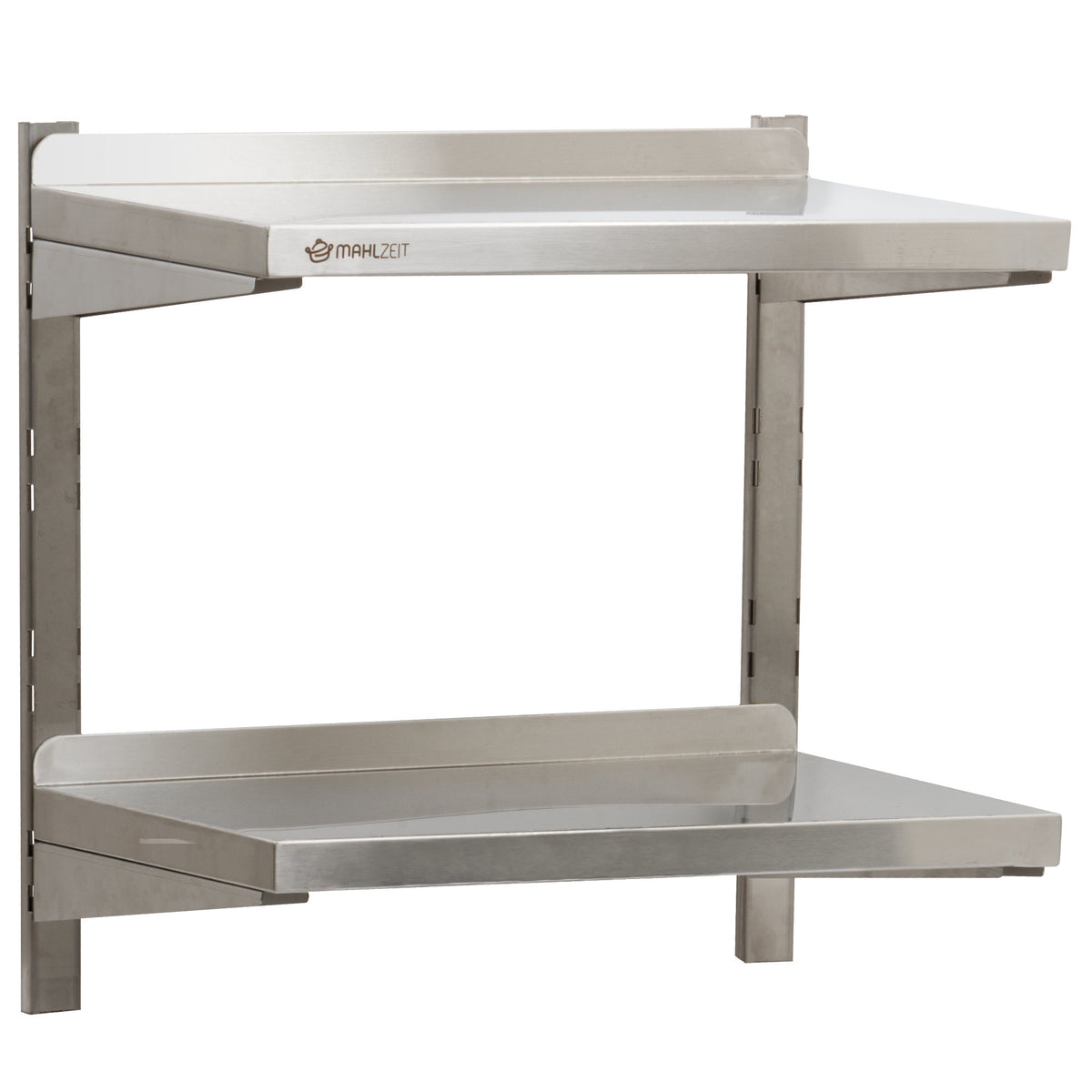 Stainless steel catering wall shelf, load capacity up to 50 kg