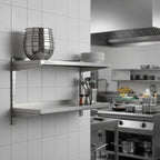 Wandregal Gastro, Edelstahl, Belastbar bis 50 kg