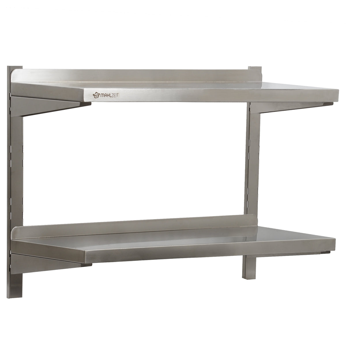 Stainless steel catering wall shelf, load capacity up to 50 kg