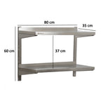 Wandregal Gastro, Edelstahl, Belastbar bis 50 kg