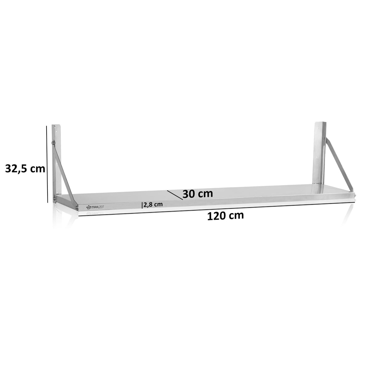 Étagère murale professionnelle, acier inoxydable, pliable