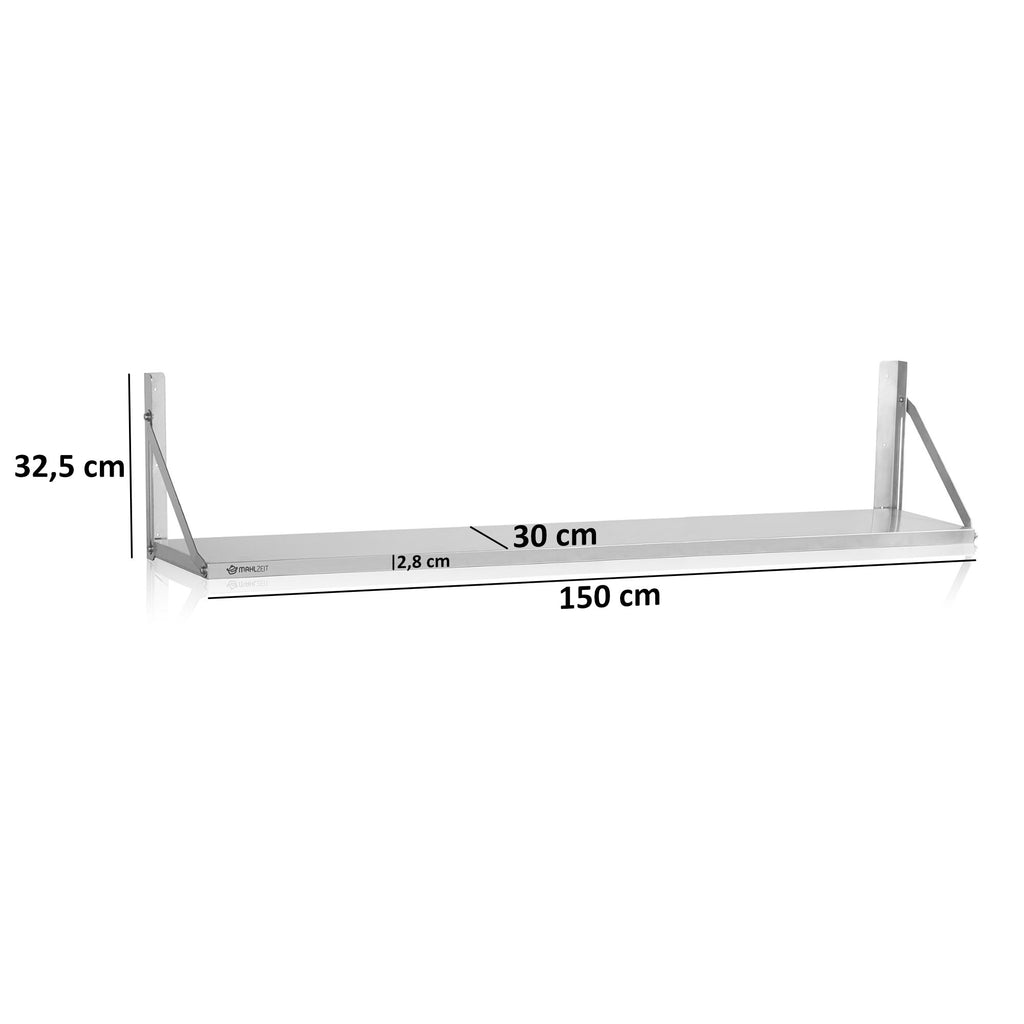Étagère murale professionnelle, acier inoxydable, pliable