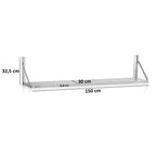 Étagère murale professionnelle, acier inoxydable, pliable