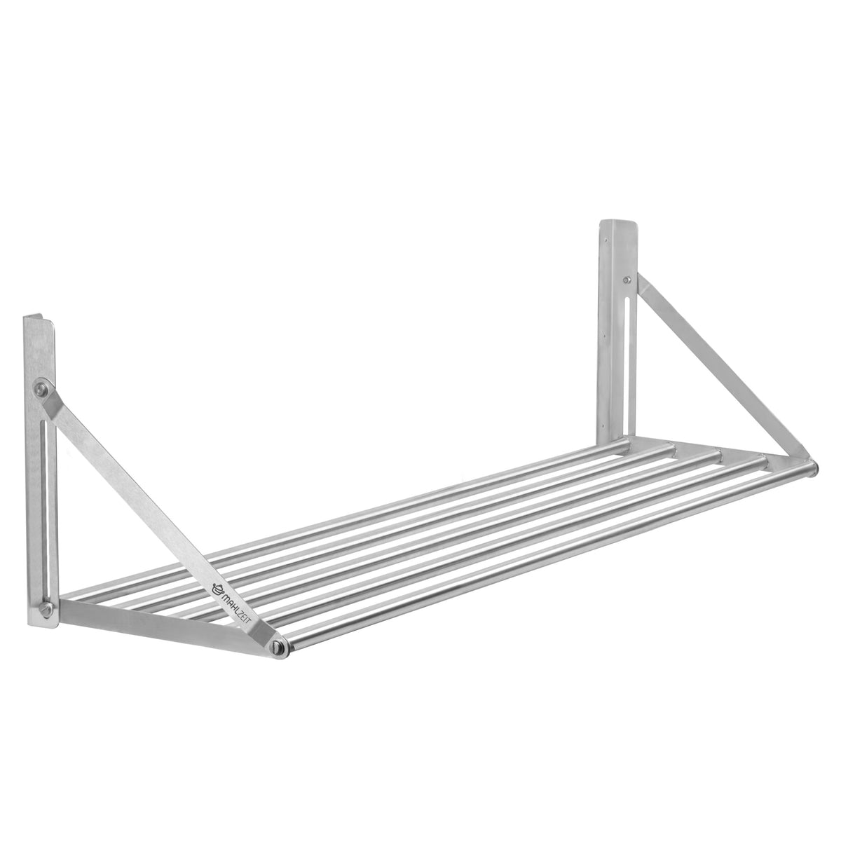 Étagère suspendue gastro, design à barres, inox, pliable