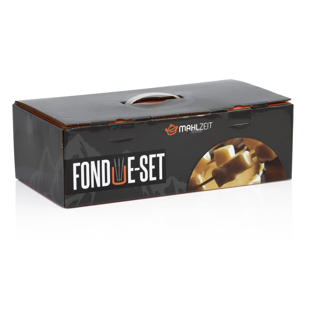 Fondue, 13-piece set, 2 liters, cast iron, for 6 people