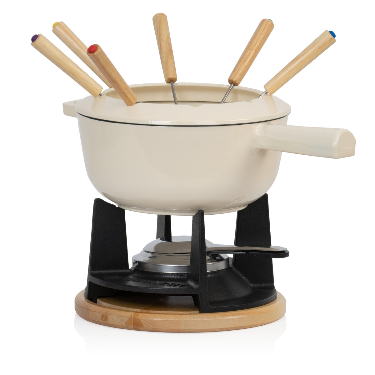 Fondue, 13-piece set, 2 liters, cast iron, for 6 people