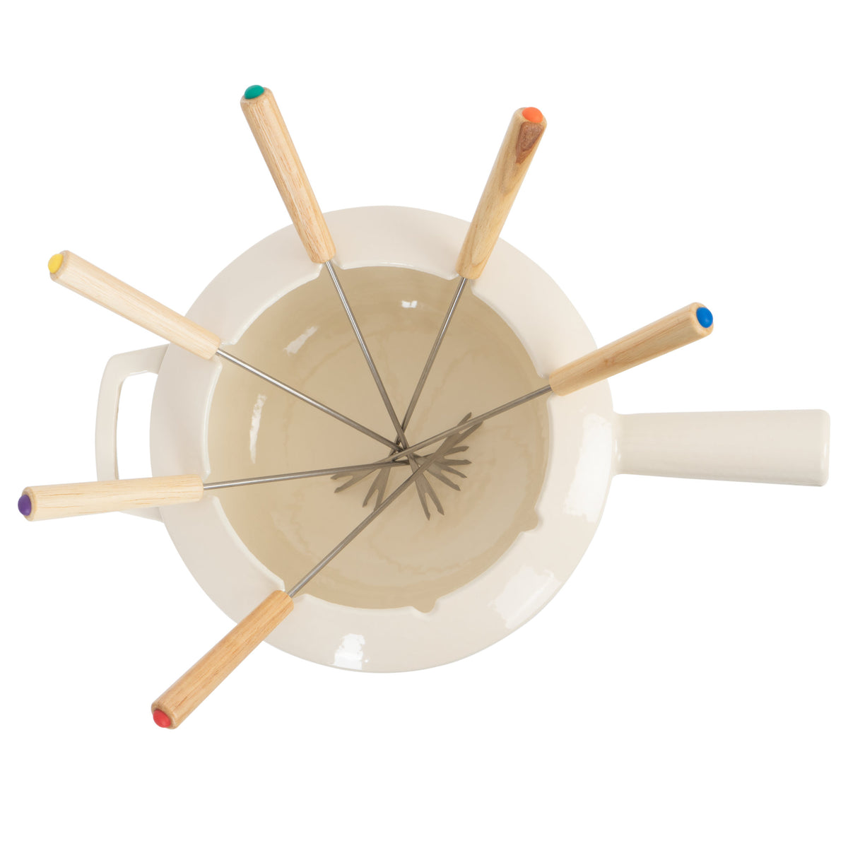 Fondue, 13-piece set, 2 liters, cast iron, for 6 people