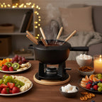 Fondue, 13-piece set, 2 liters, cast iron, for 6 people