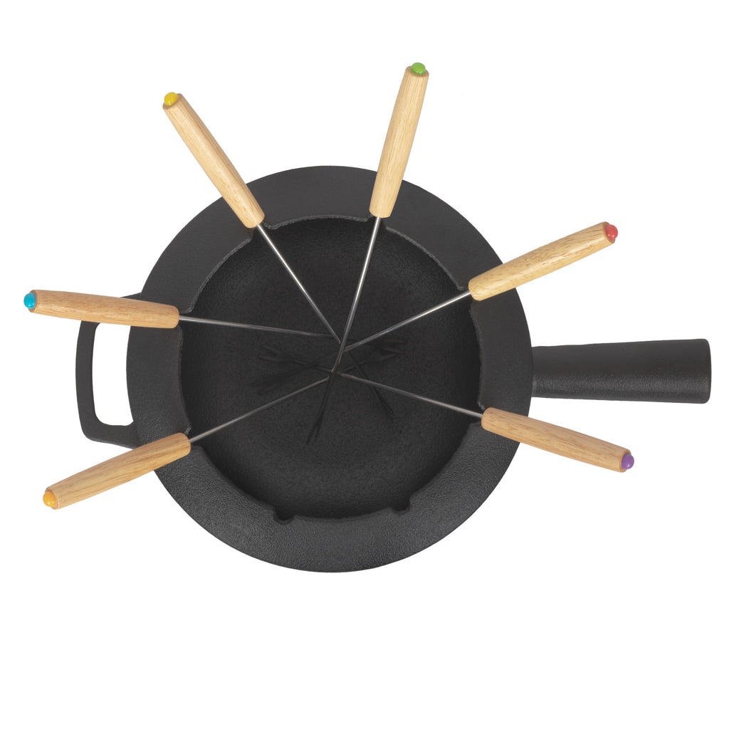 Fondue, 13-piece set, 2 liters, cast iron, for 6 people