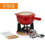 Fondue, 13-piece set, 2 liters, cast iron, for 6 people