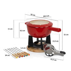 Fondue, 13-piece set, 2 liters, cast iron, for 6 people