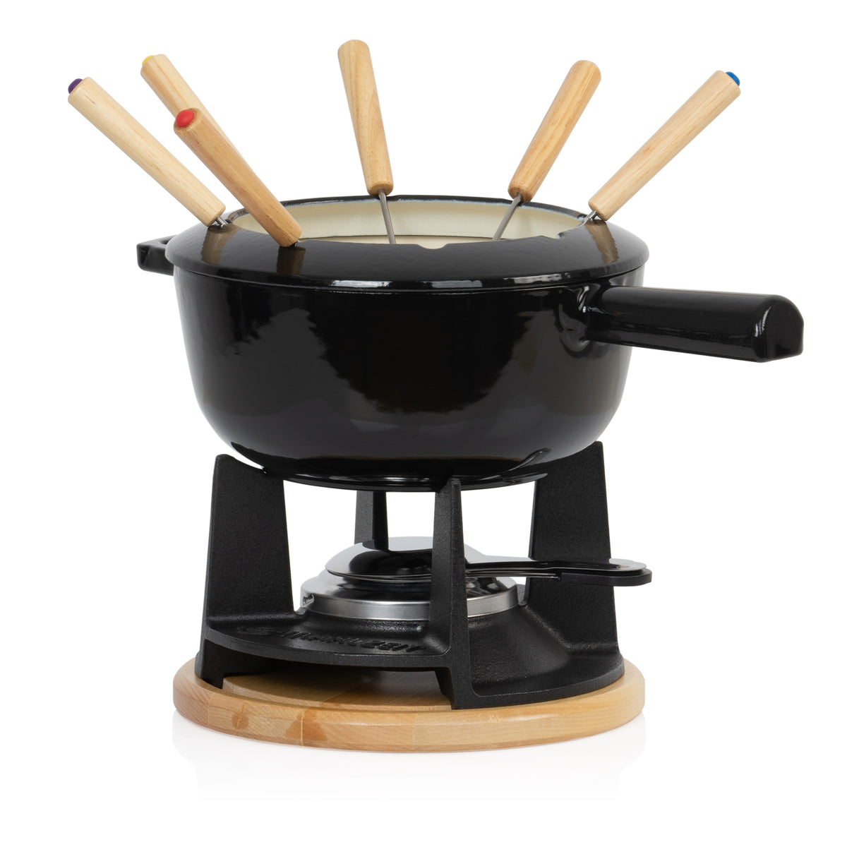 Fondue, 13-piece set, 2 liters, cast iron, for 6 people