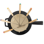 Fondue, 13-piece set, 2 liters, cast iron, for 6 people