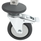 Servierwagen, Edelstahl, faltbar, bis 150 kg, mit Rollen, 3 Etagen