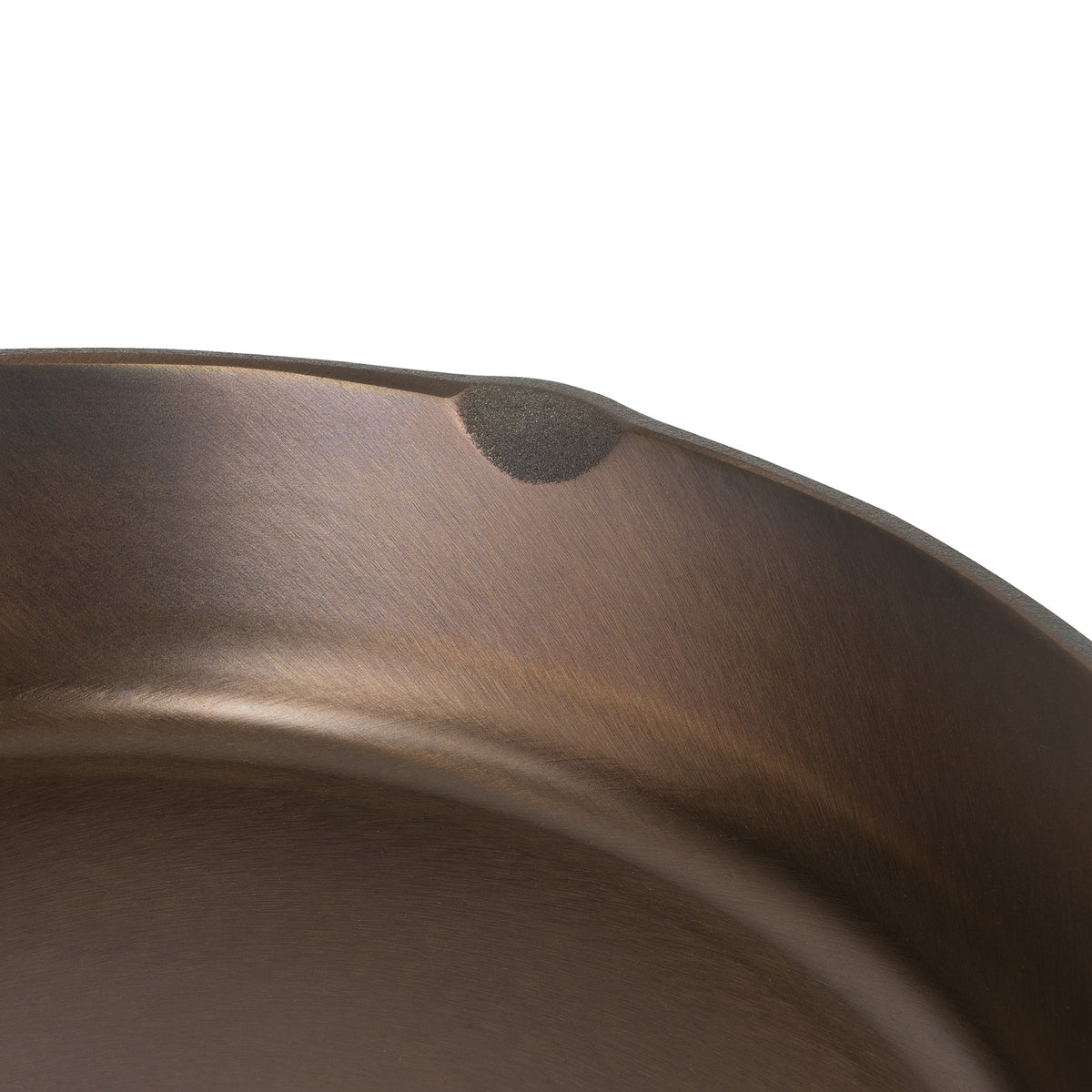 Cast iron skillet, polished, two pouring spouts, incl. lid