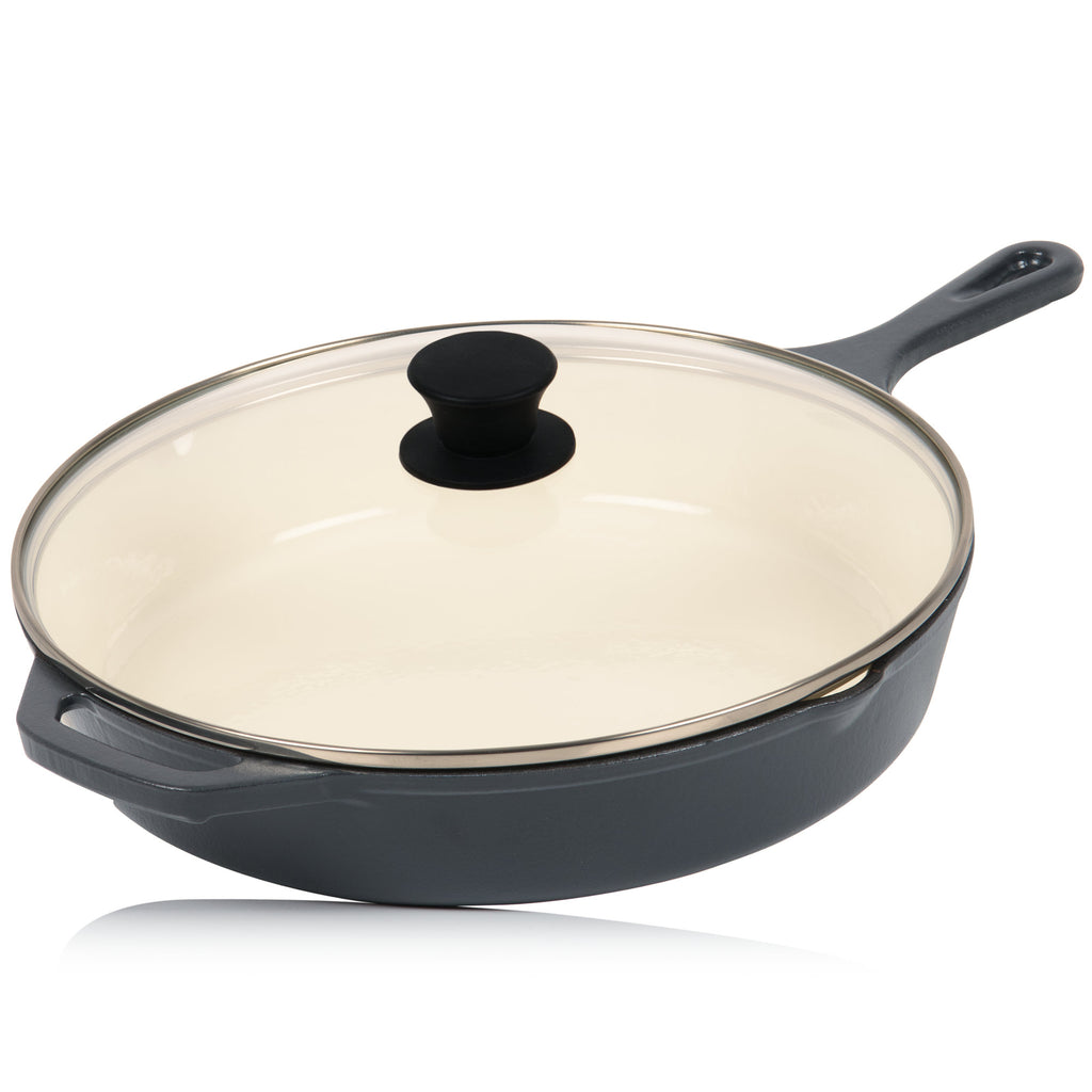 Pan set, 5-piece, cast iron, enamelled
