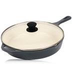 Set de poêles, 3 pièces, fonte, émaillé