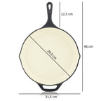 Pan set, 5-piece, cast iron, enamelled