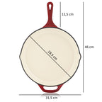 Pan set, 5-piece, cast iron, enamelled