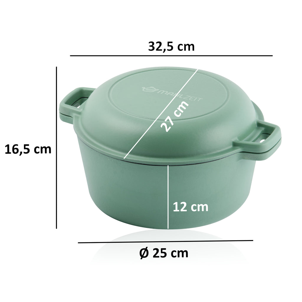 Pot, 6.9 liters, cast iron, enameled