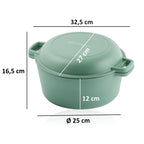 Pot, 6.9 liters, cast iron, enameled