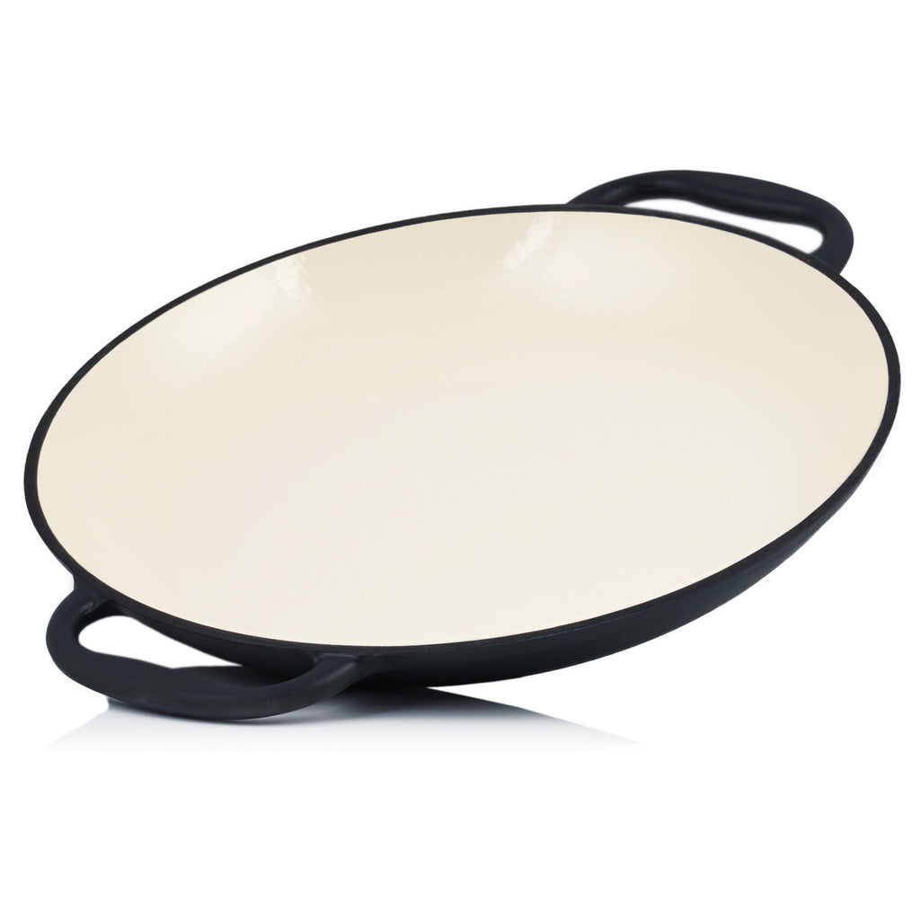 Paella Pfanne, Ø 35 cm, Gusseisen, emailliert, mit zwei Griffen