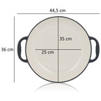Pan set, 5-piece, cast iron, enamelled