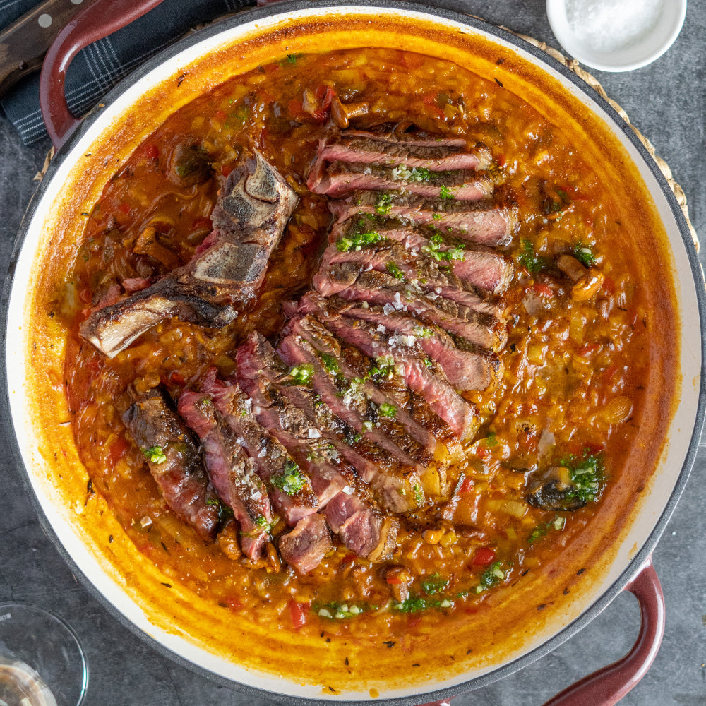 Paella Pfanne, Ø 35 cm, Gusseisen, emailliert, mit zwei Griffen