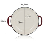 Pan set, 5-piece, cast iron, enamelled