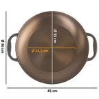 Paella Pfanne, Ø 35 cm, Gusspfanne, poliert