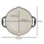 Pan set, 5-piece, cast iron, enamelled