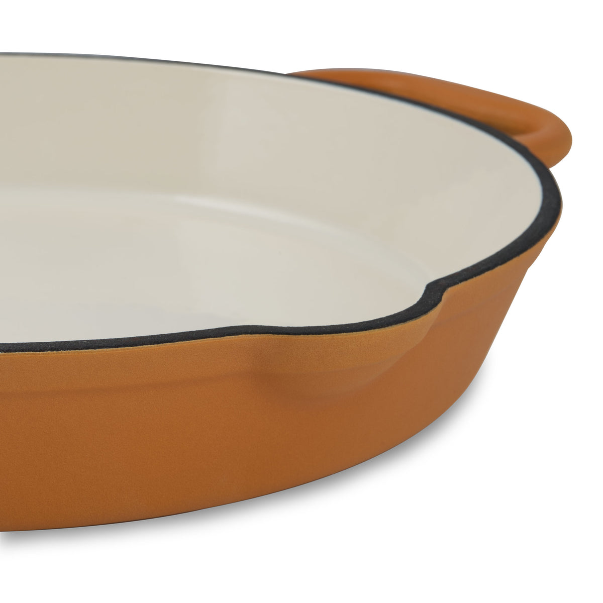 Poêle, Ø 29 cm, fonte émaillée, avec deux poignées, deux becs verseurs