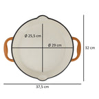 Pan set, 5-piece, cast iron, enamelled