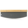 Pizzamesser, 36 x 12 cm, Edelstahl, mit Bambusgriff
