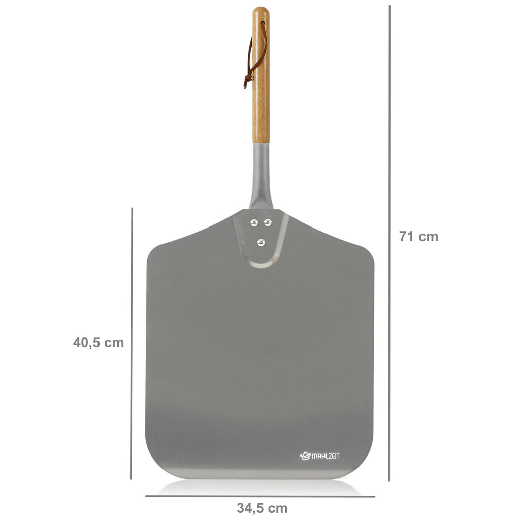 Pizza Set, 4-teilig, Ø 38 Pizzastein, inkl. Schaufel, Pizzaroller, Spachtel