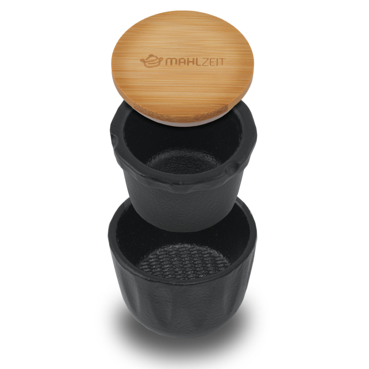 Moulin à poivre "Peppermill", Ø 7,5 x (H) 8 cm, fonte, couvercle en bambou inclus