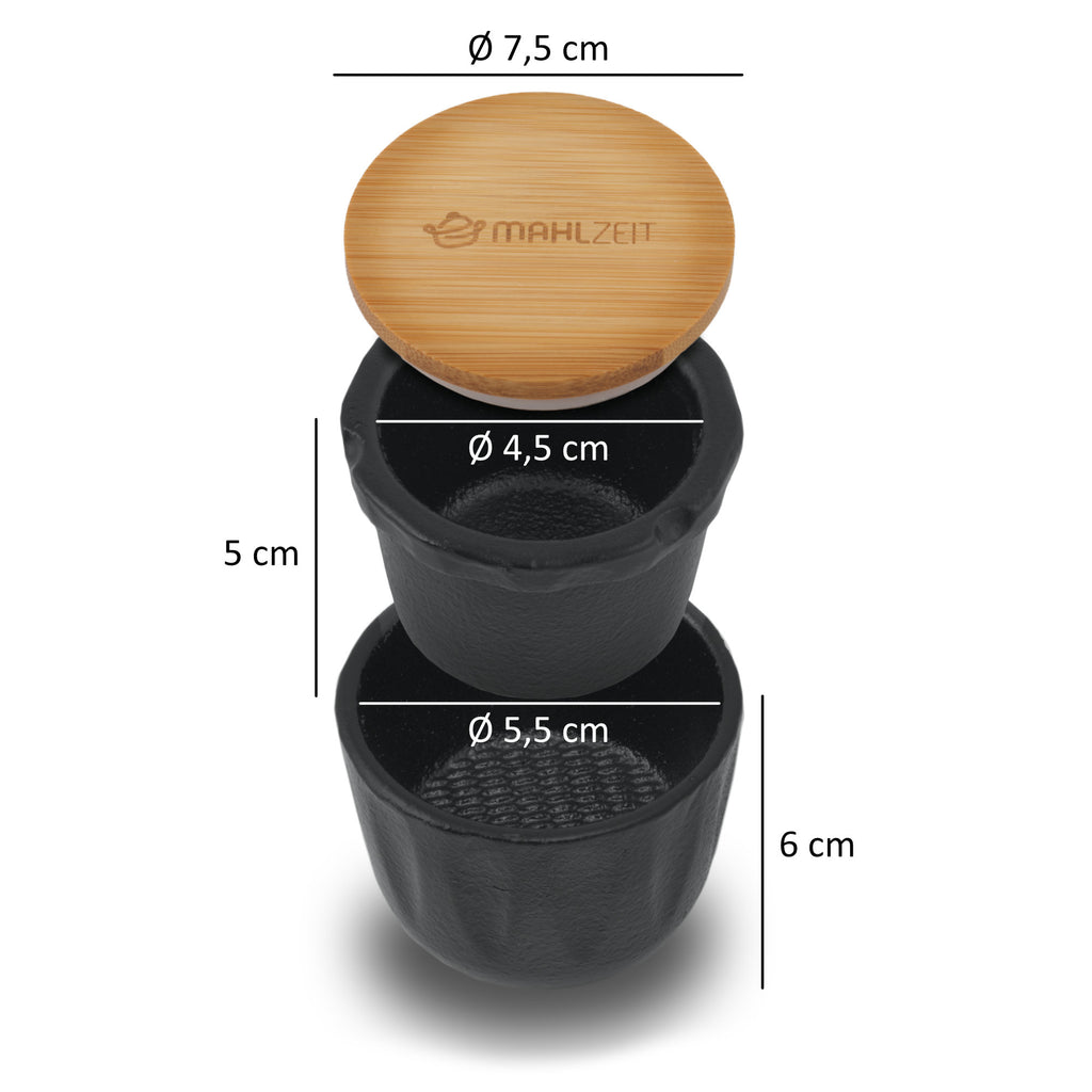 Moulin à poivre "Peppermill", Ø 7,5 x (H) 8 cm, fonte, couvercle en bambou inclus