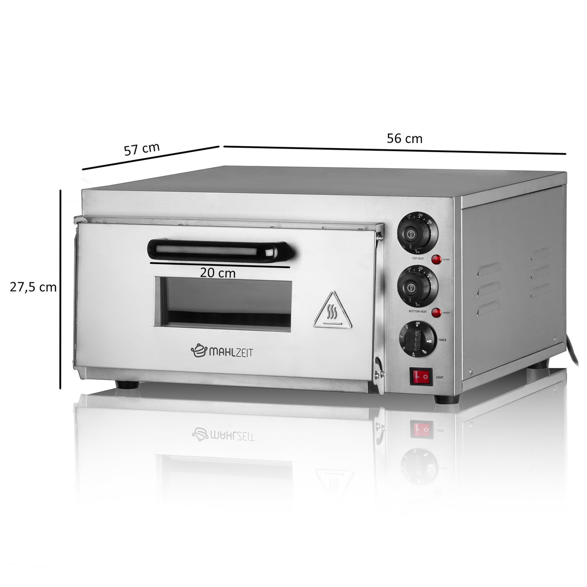 Pizza oven, electric, incl. pizza stone and timer