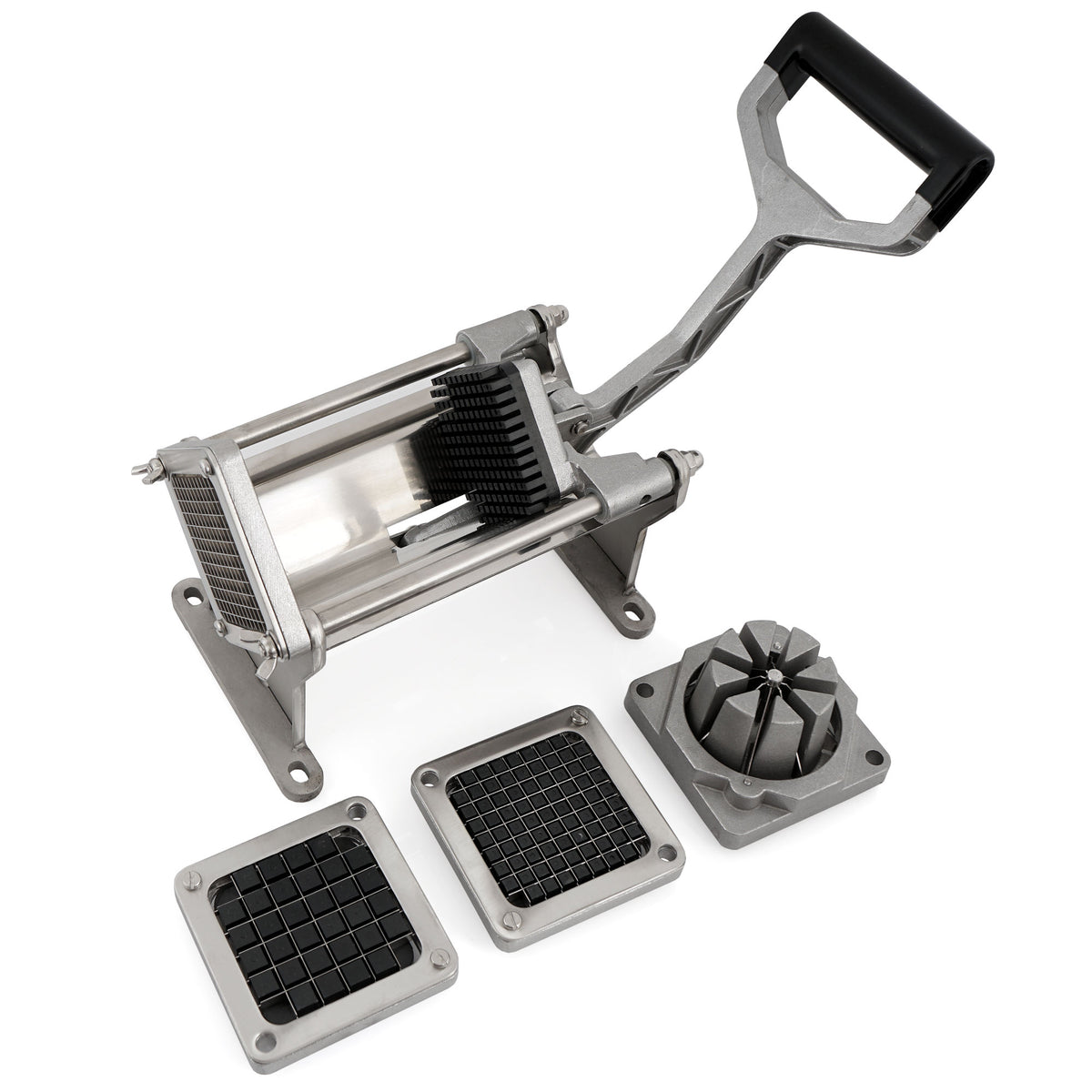 Potato slicer, incl. 4 stainless steel blades for sticks and wedges