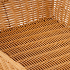 Rattan bread basket, 53.5 x 33 x 25 cm, incl. roll-top lid