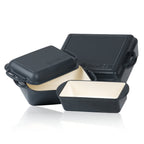 Roaster set, 3-piece, cast iron, enamelled