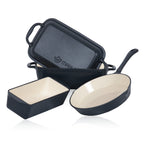 Set de cuisine, 3 pièces, fonte émaillée