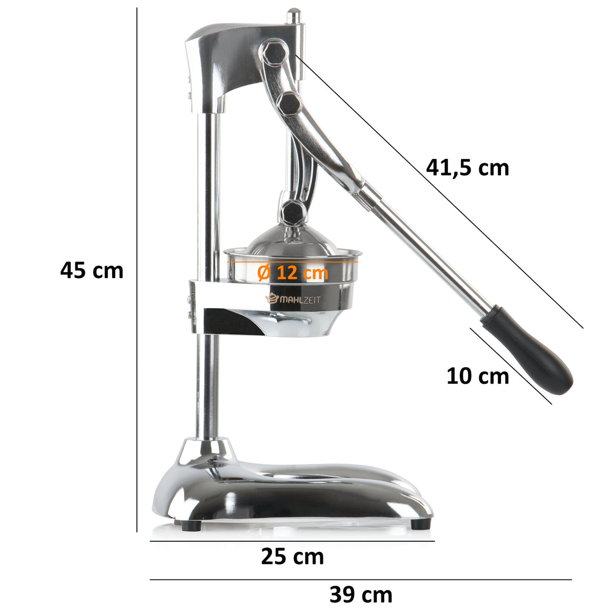 "CORDOBA" juice press, stainless steel, silver