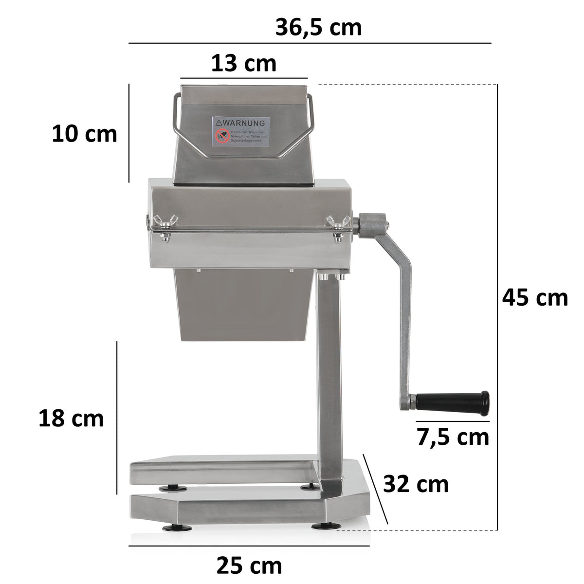 Steaker, stainless steel, incl. hand crank and meat tenderizer (54 blades)