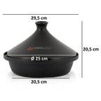 Tagine Topf, Ø 25 cm, Gusseisen, inkl. Deckel